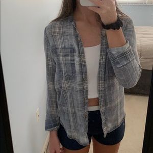 Light weight blue/grey American Eagle flannel